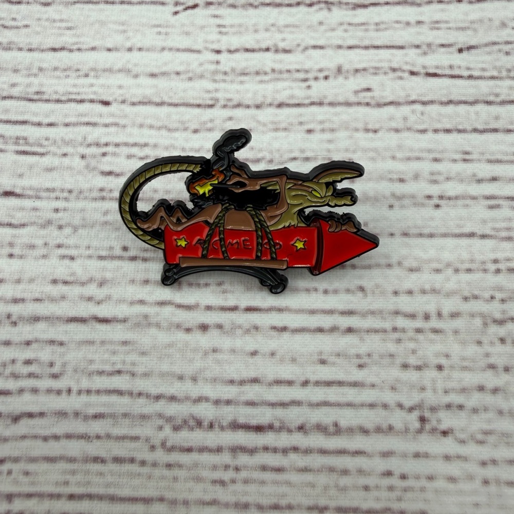 Coyote Rocket Enamel Pin